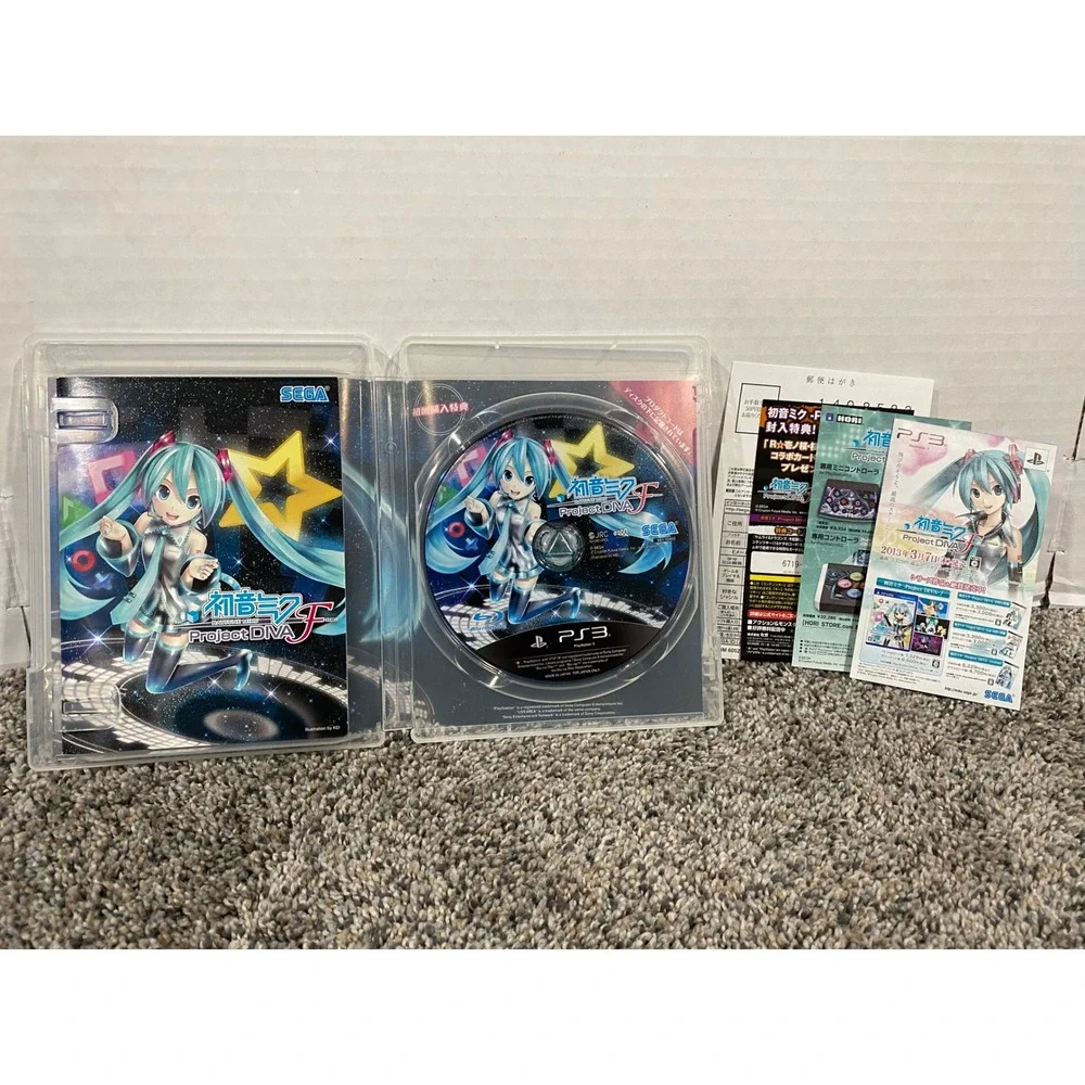 Video Game PS3 Rhythm Hatsune Miku Project DIVA f Sega Blue NTSC-J Excellent